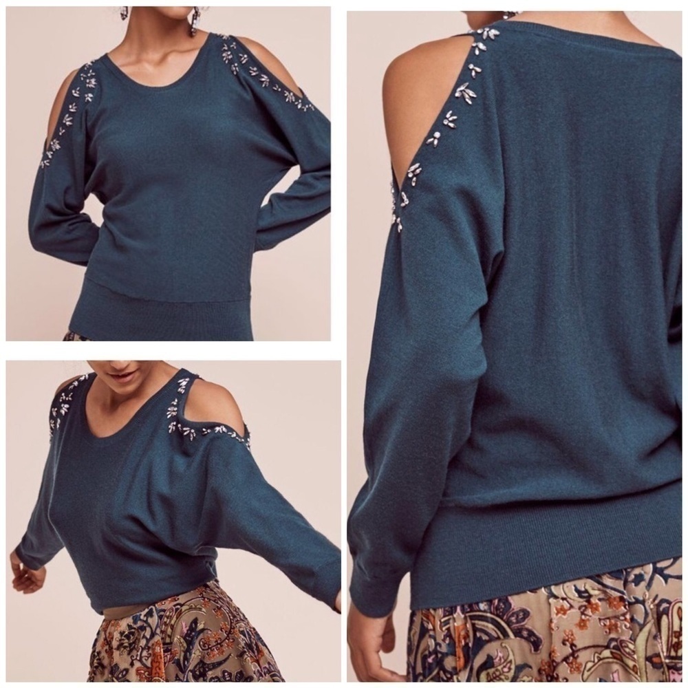 EUC Knitted & Knotted Norwich Jewels Open Sweater​​​​​​